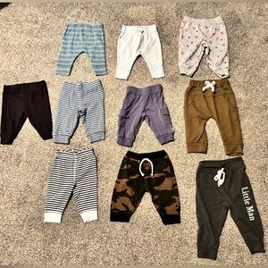 Mixed Kids Bottoms Bundle - Assorted Colors 3 months and 6months
